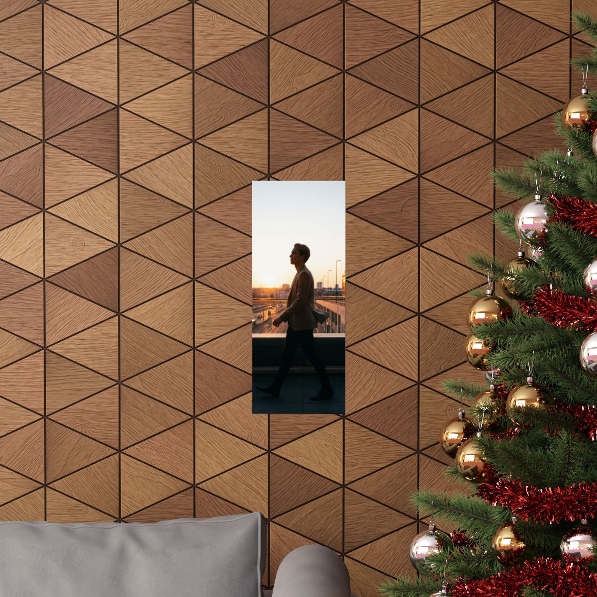 Matte Vertical Poster - Golden Hour Walk (8×10 & 36×54) |...