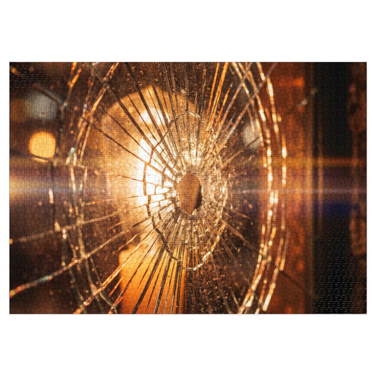 Jigsaw Puzzle with Tin - Fractured Light Glass Art... |...