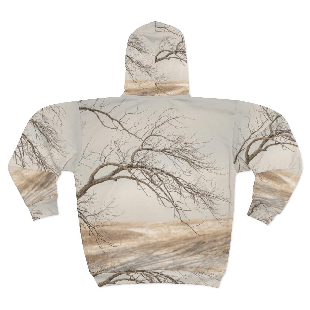 Unisex Zip Hoodie - Winter Branch Solitude Landscape |...