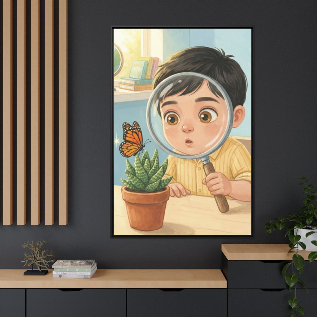 Matte Canvas Framed - Curious Naturalist — Black / 1.25"......