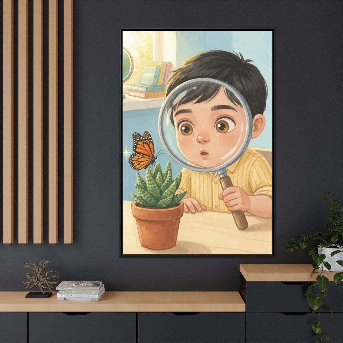 Matte Canvas Framed - Curious Naturalist — Black / 1.25"......
