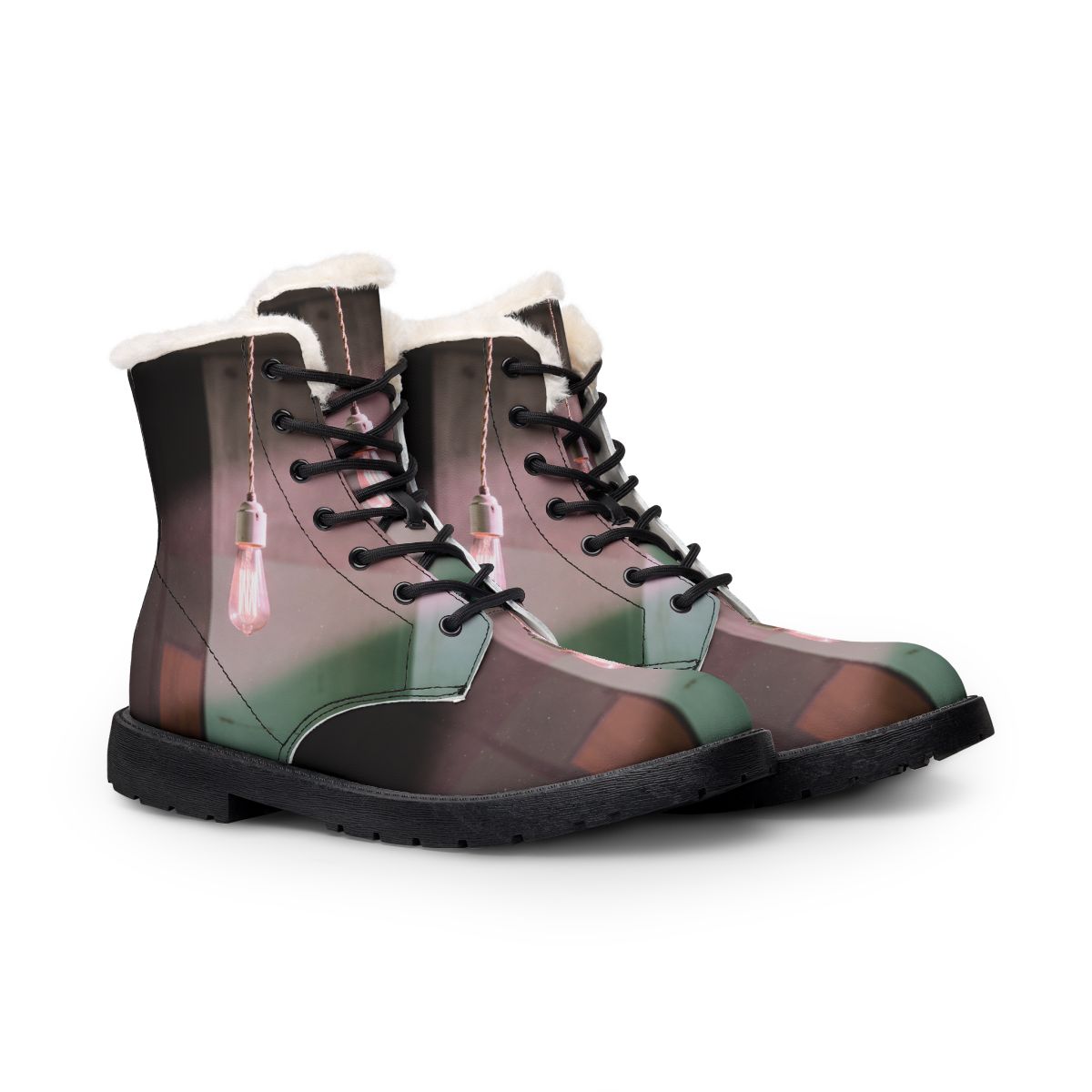 Women's Boots with Edison Bulb Art