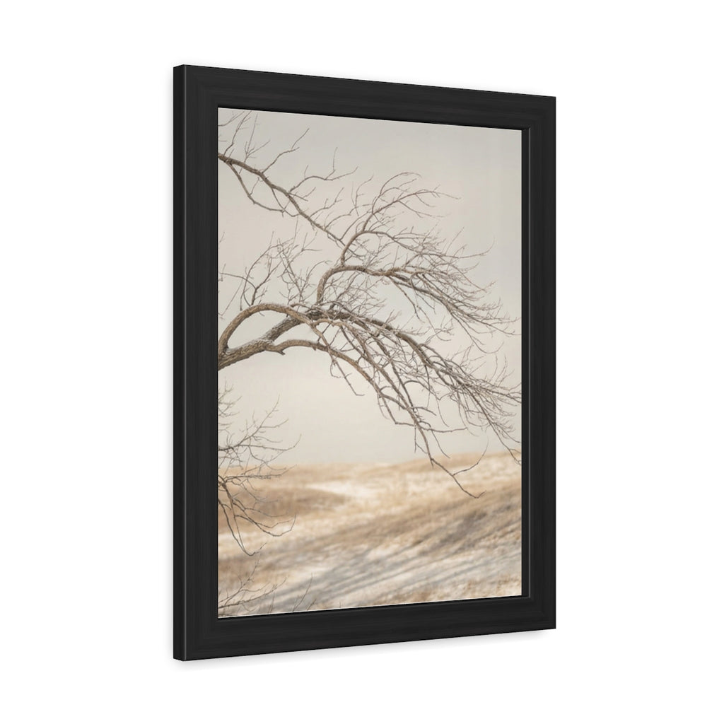 Framed Poster - Minimalist Winter Tree — Portrait