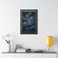 Póster enmarcado arte abstracto carmesí