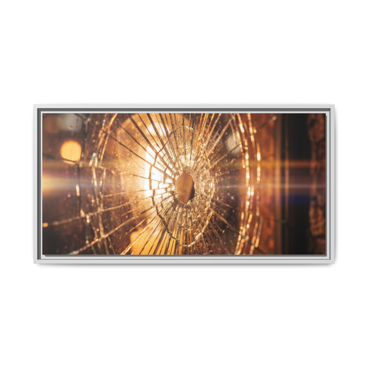 Framed Matte Canvas - Shattered Glass