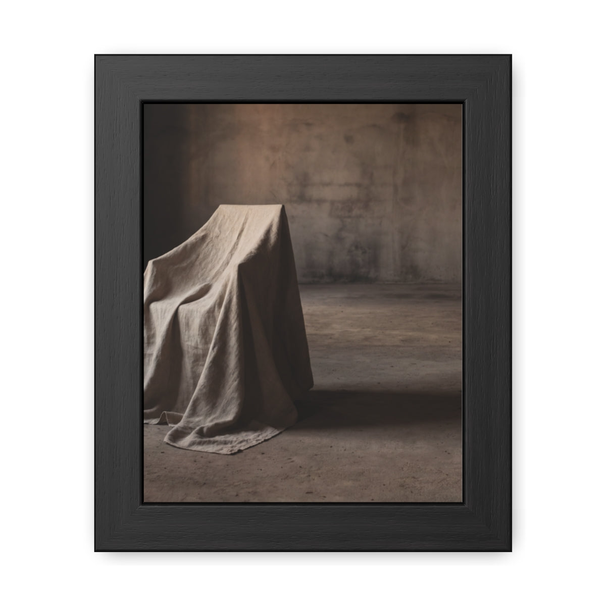 Framed Poster - Draped Minimalist Form — Portrait