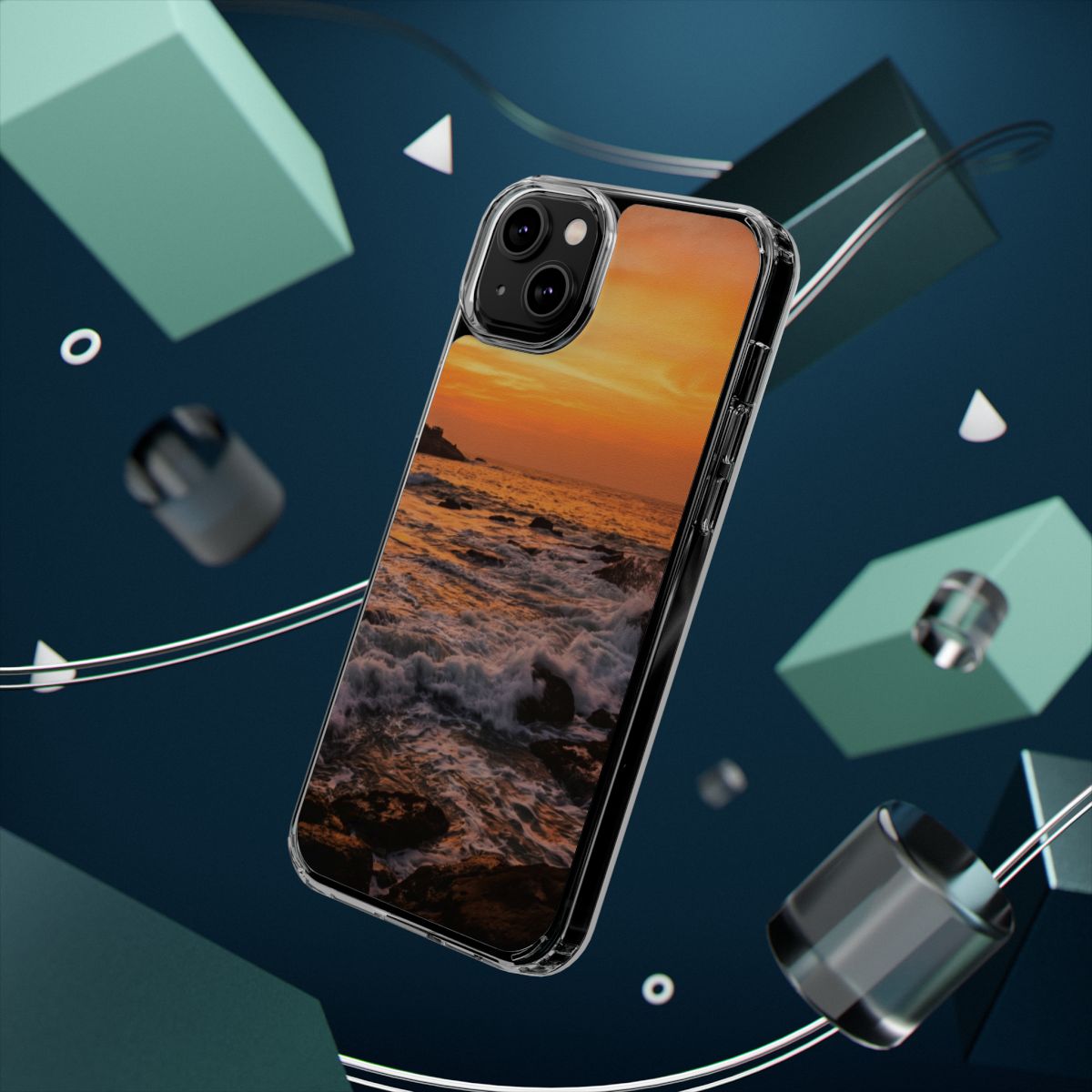 Clear Impact-Resistant Apple iPhone Cases - Kanyakumari Golden Hour | iPhone 17 Pro Max, 17 Pro, 17 Air & More