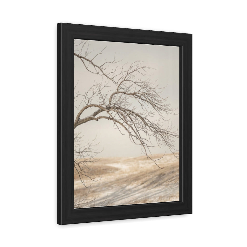 Framed Poster - Minimalist Winter Tree — Portrait