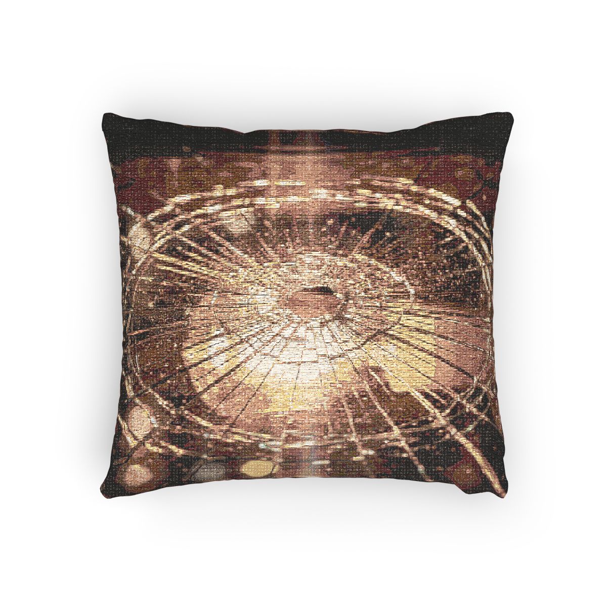 Woven Pillow - Moody Amber Glow