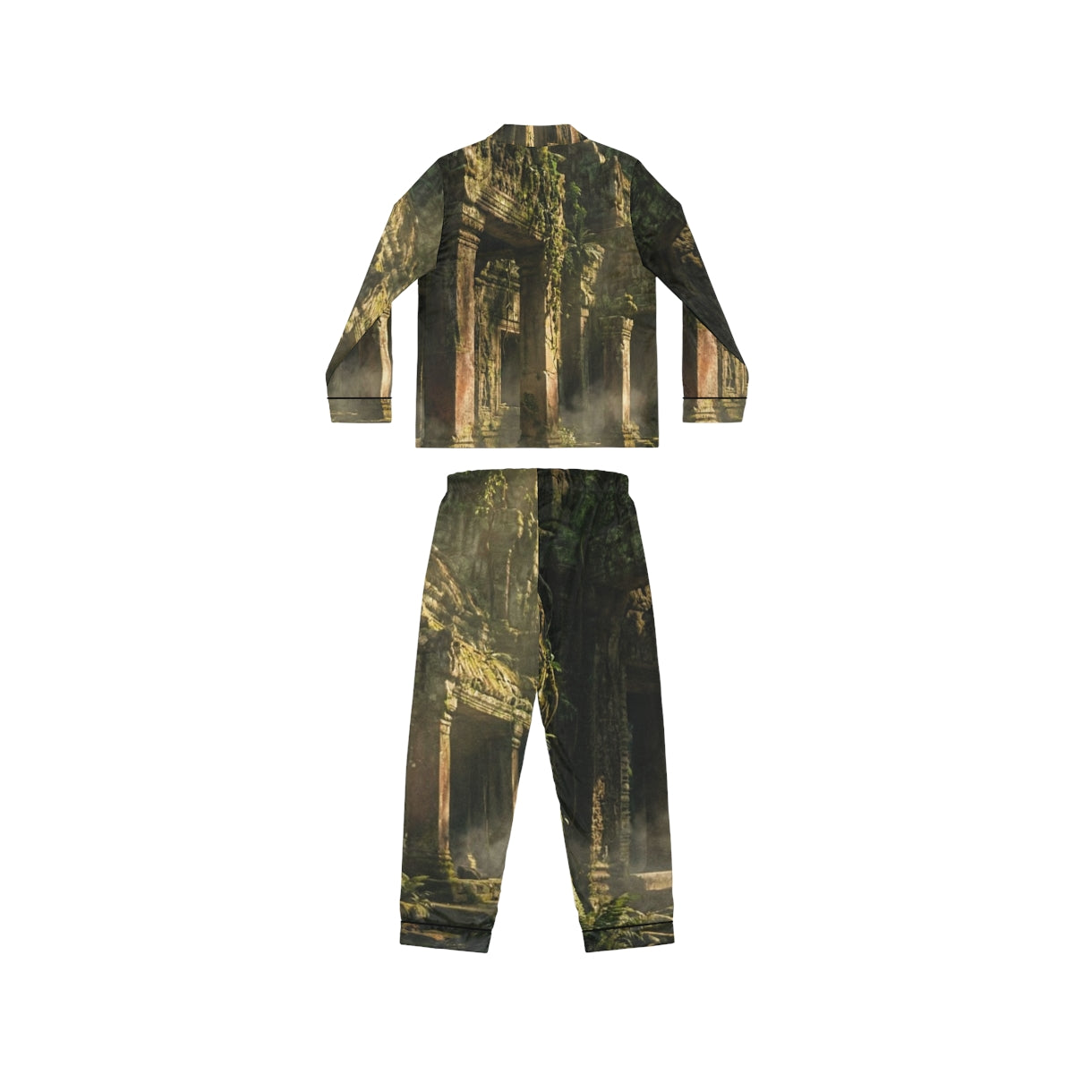 Women's Satin Pajamas - Sacred Temple | Echovira Gallery
