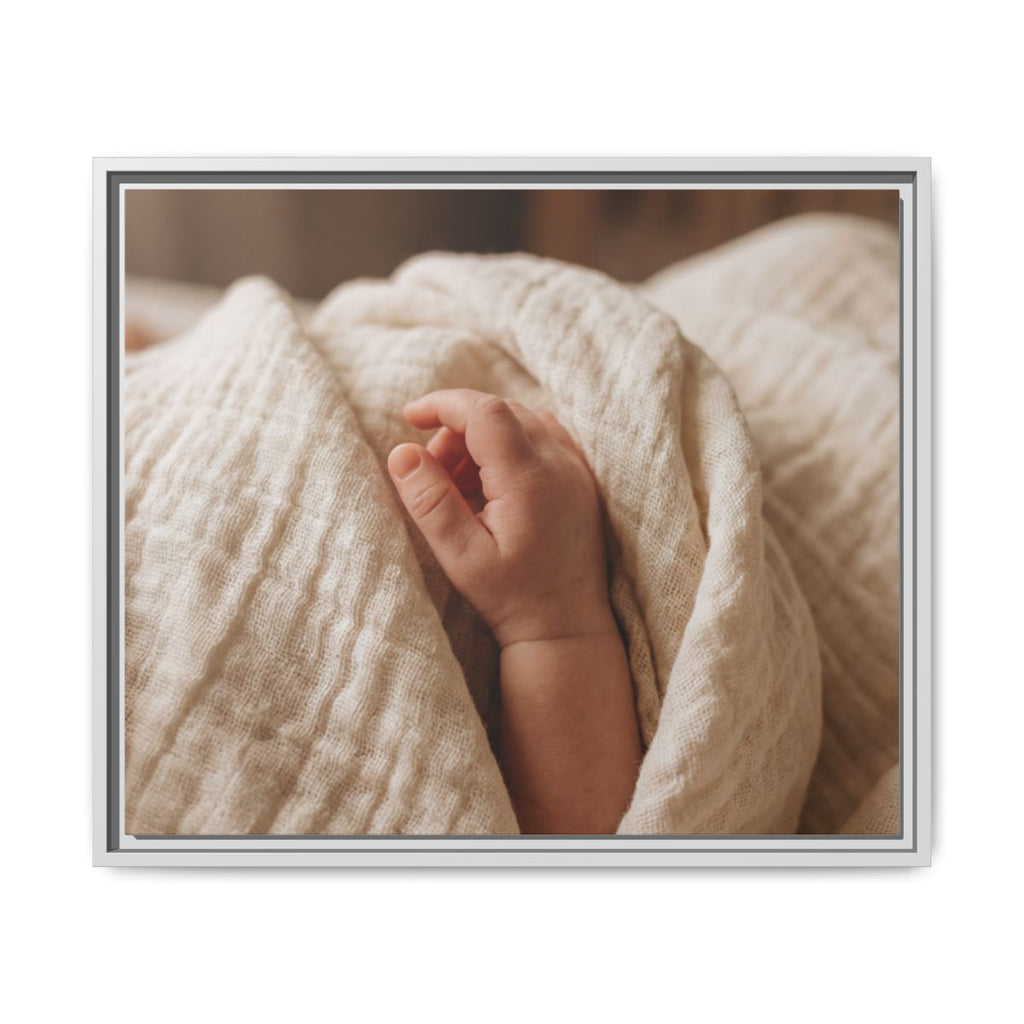 Framed Canvas - Soft Nursery Photography — White / 1.25"