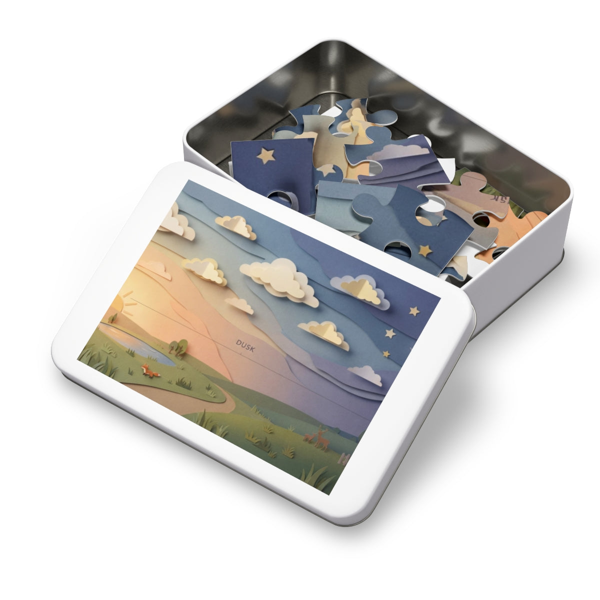 Jigsaw Puzzle with Tin - Twilight Horizon Calm (30, 110... |...