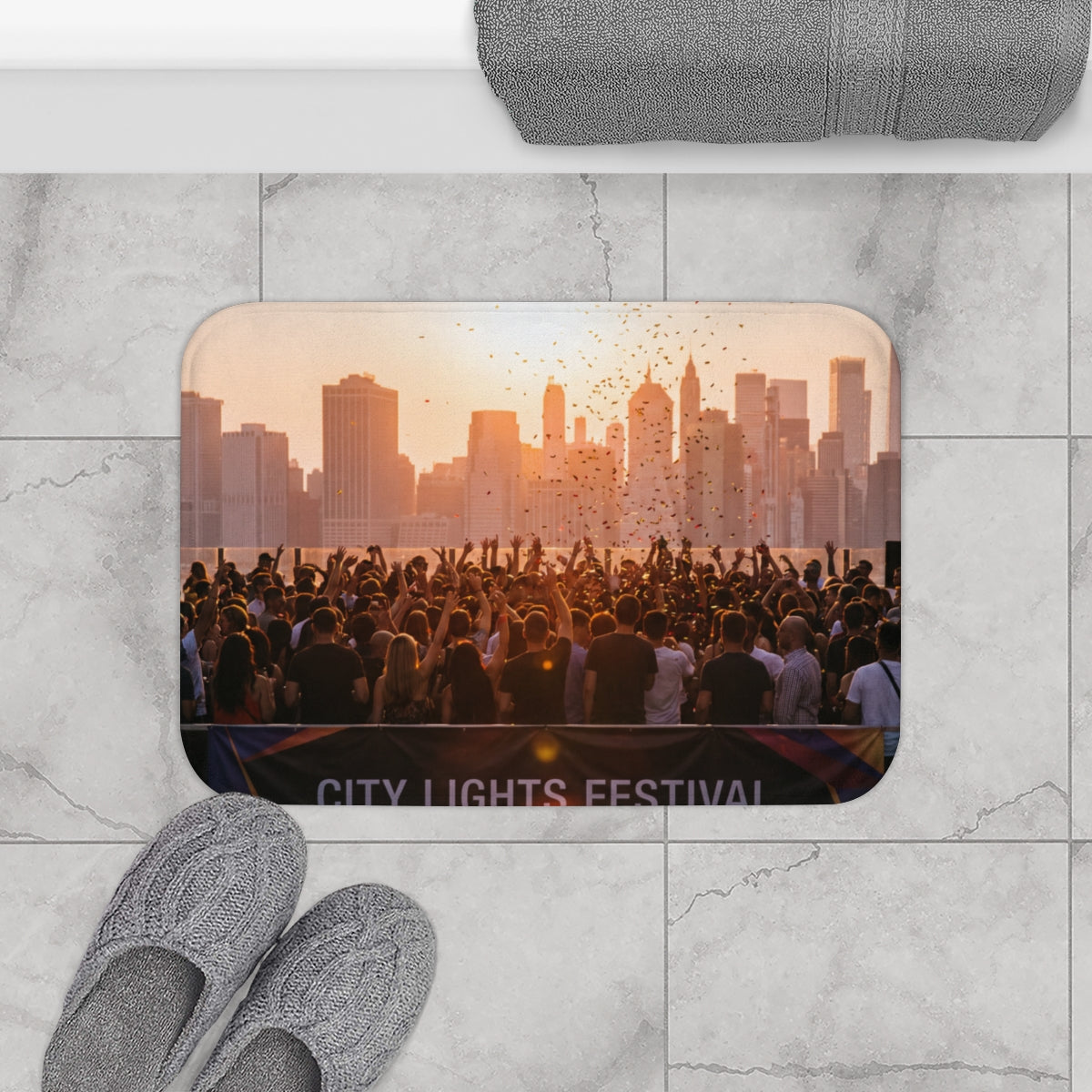 Bath Mat - City Lights Festival | Echovira Gallery