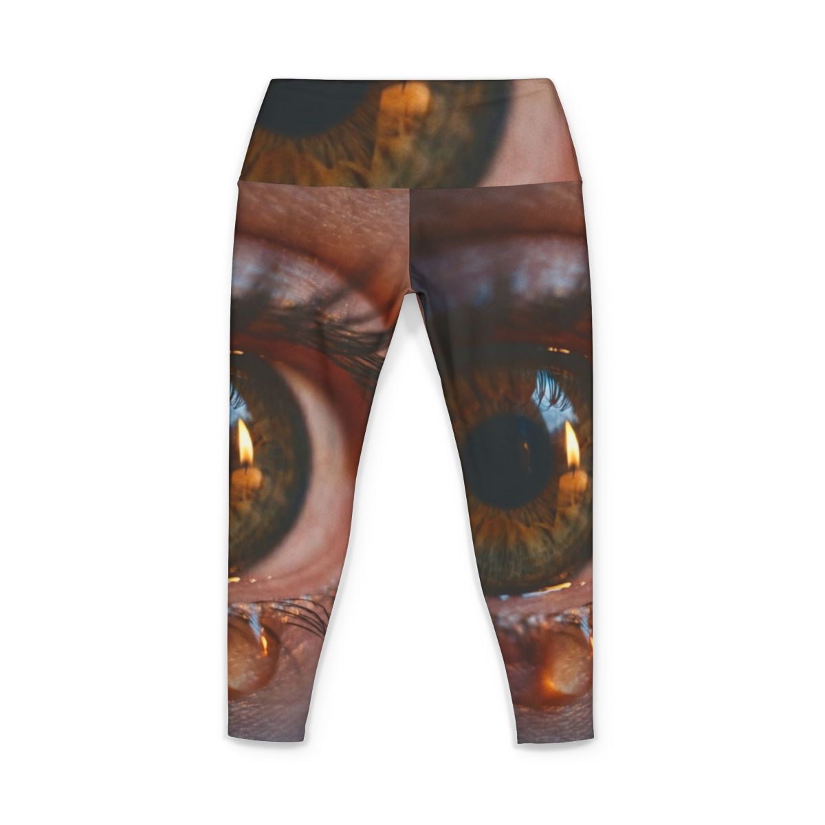 Women's Yoga Pants - Amber Iris Reflection Fine Art Print |...