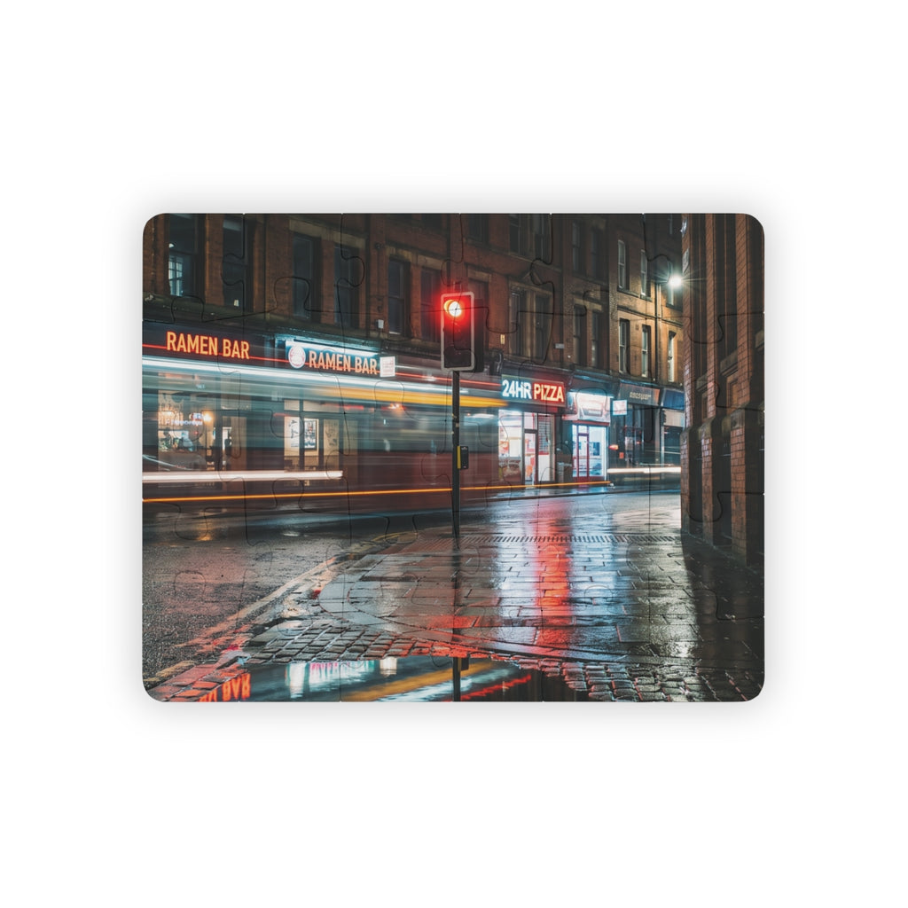 Rainy City Neon Kids' Puzzle 30-Piece