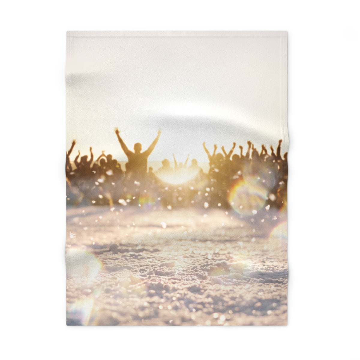 Golden Hour Crowd Baby Fleece Blanket