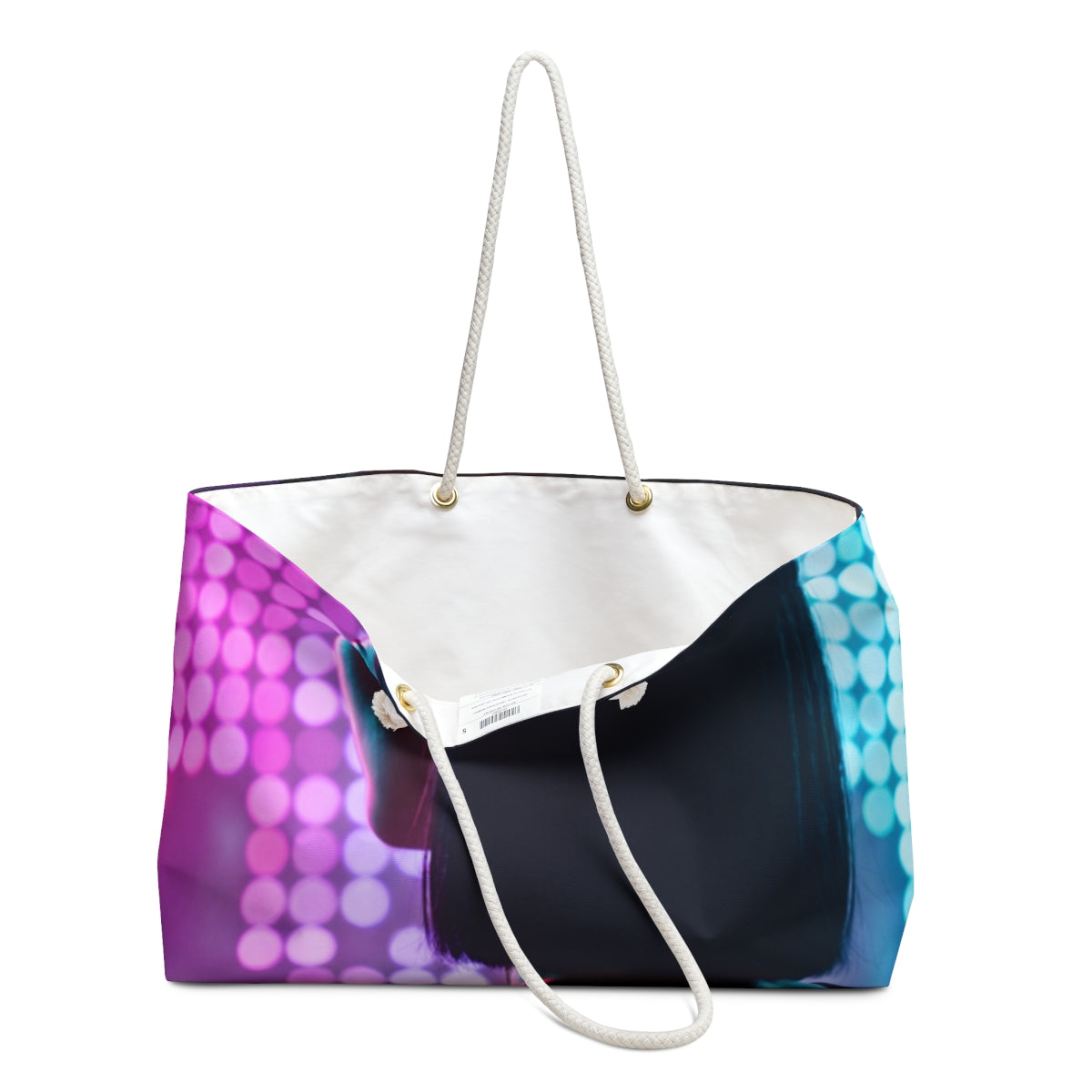 Weekender Bag - Electric Midnight Neon Portrait Art |...