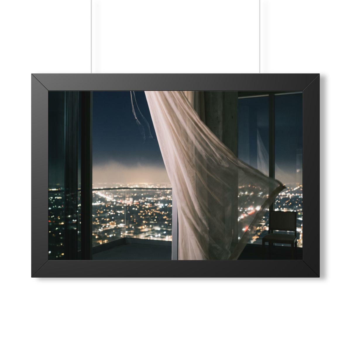 Framed Horizontal Poster - Skyline Serenity — Black (14×11...