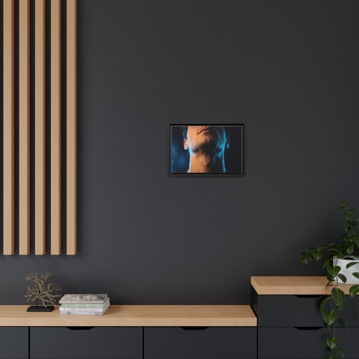 Framed Matte Canvas - Neon Pulse Core — Black / 1.25"