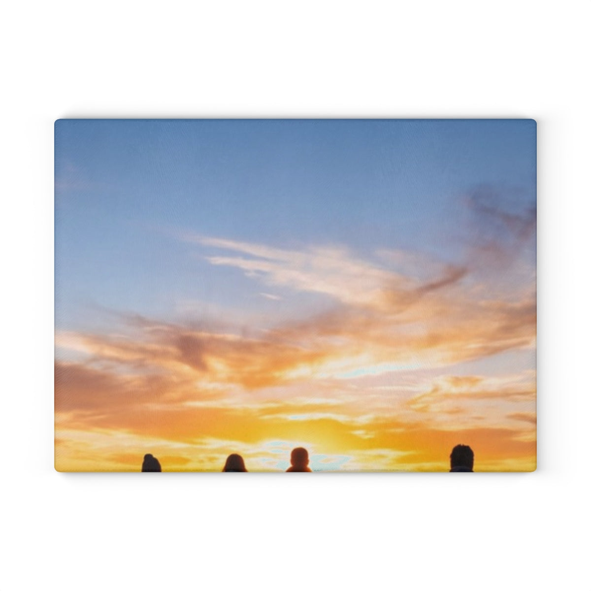 Glass Cutting Board - Sunset Mountain | Echovira Gallery