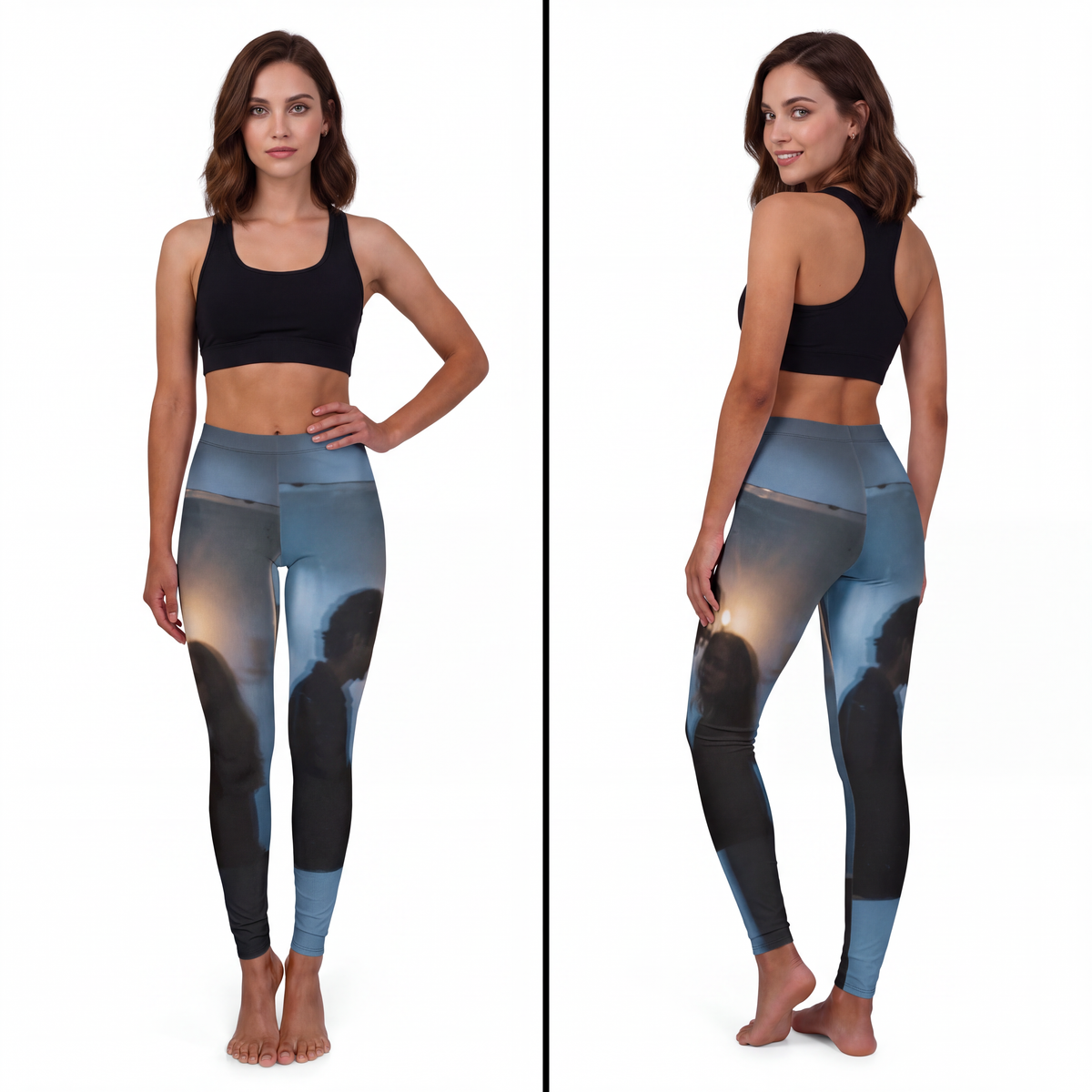 Women's Casual Spandex Leggings - Midnight Shadow Spandex......