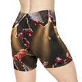Women's Biker Shorts - Crimson Flare | Echovira Gallery