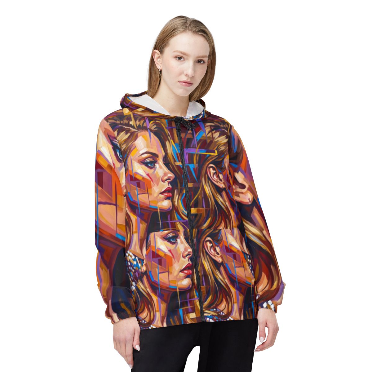 Unisex Windbreaker Jacket - Shattered Elegance | Echovira...