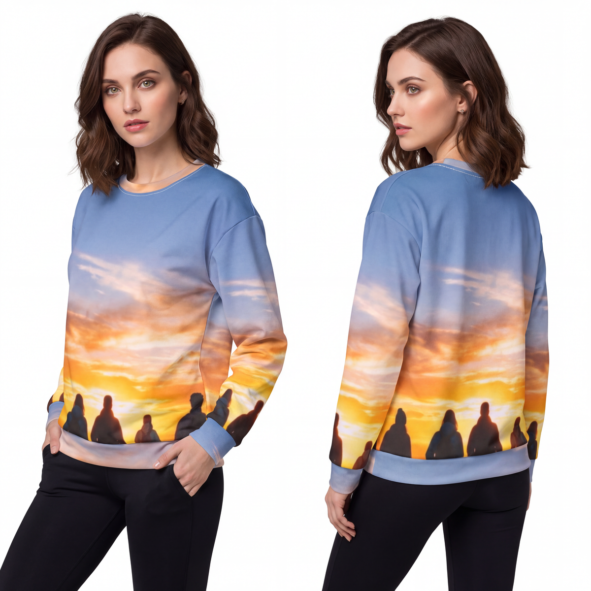 Unisex Sweatshirt - Sunset Mountain Ridge | Echovira Gallery