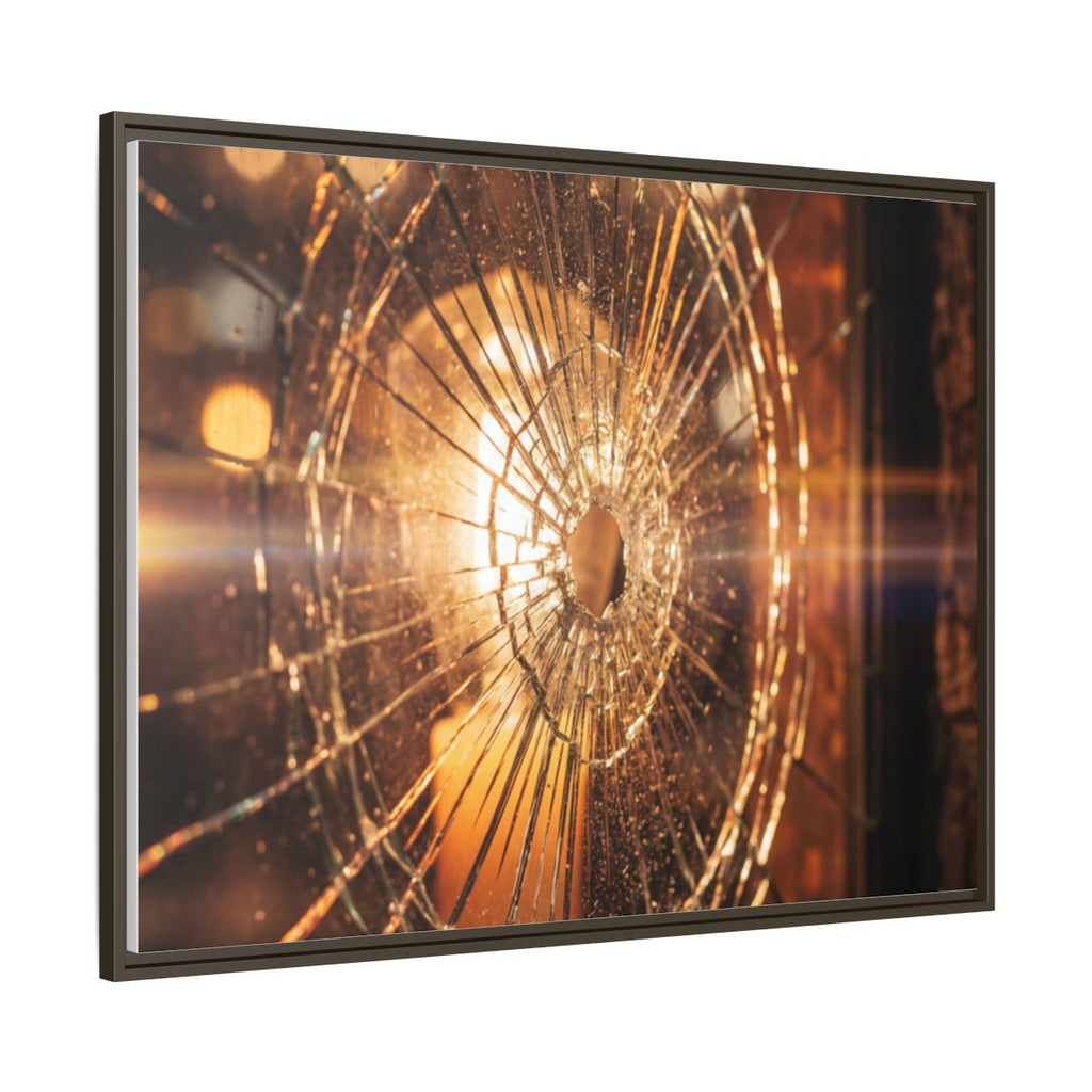Framed Matte Canvas - Shattered Glass — Espresso / 1.25"