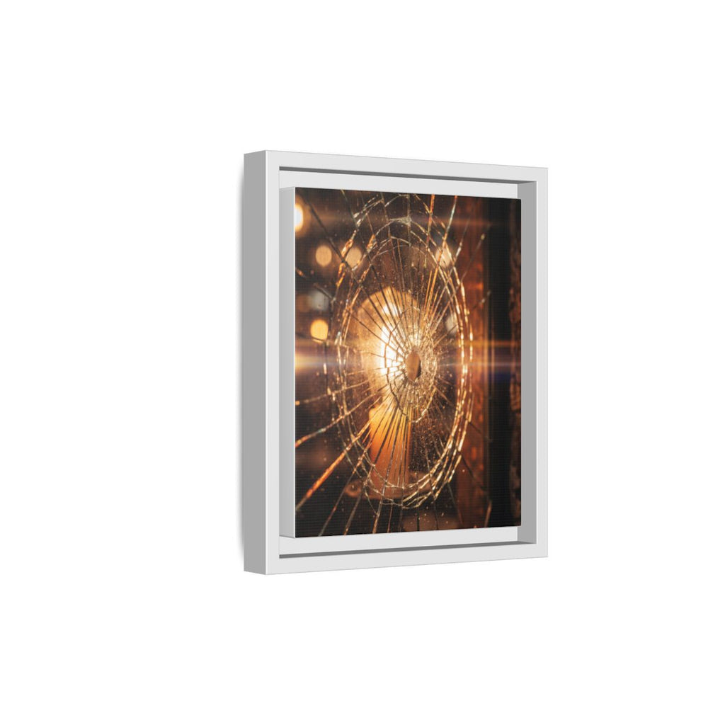 Framed Matte Canvas - Shattered Glass