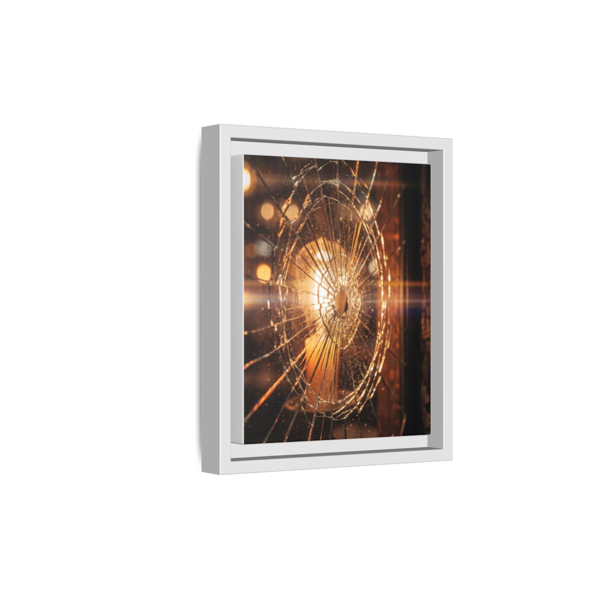 Framed Matte Canvas - Shattered Glass