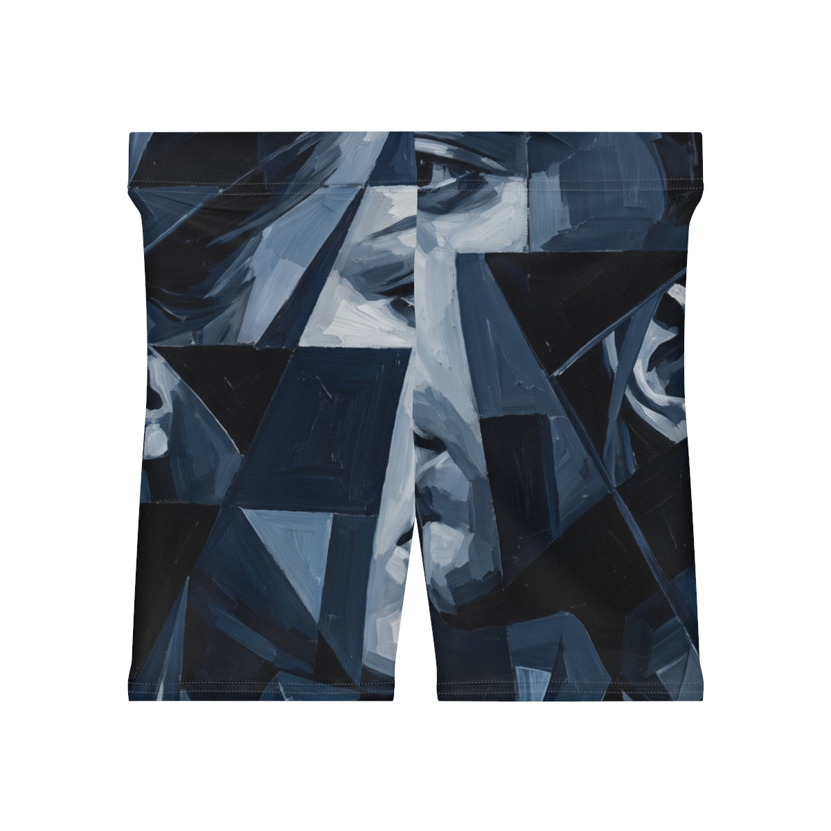 Women's Biker Shorts - Fractured Gazes Dark Academia Cubist...