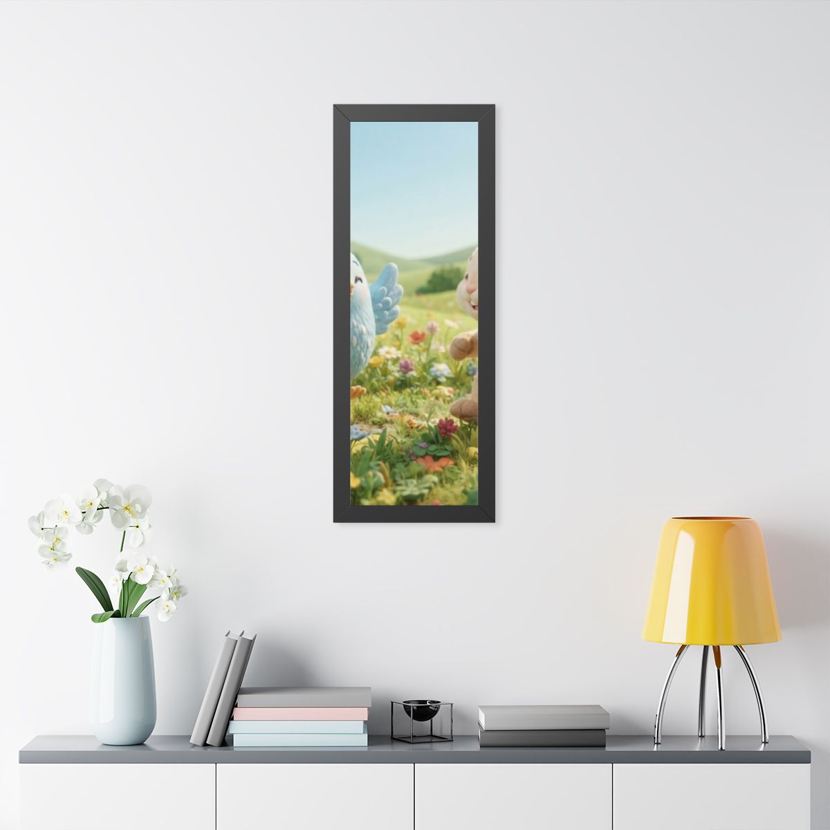 Framed Vertical Poster - Meadow Friends View — Black (11×14...