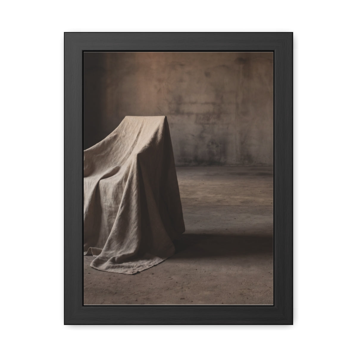 Framed Poster - Draped Minimalist Form — Portrait