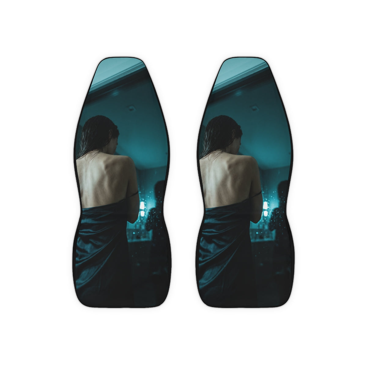 Moody Teal Silhouette Car Seat Covers