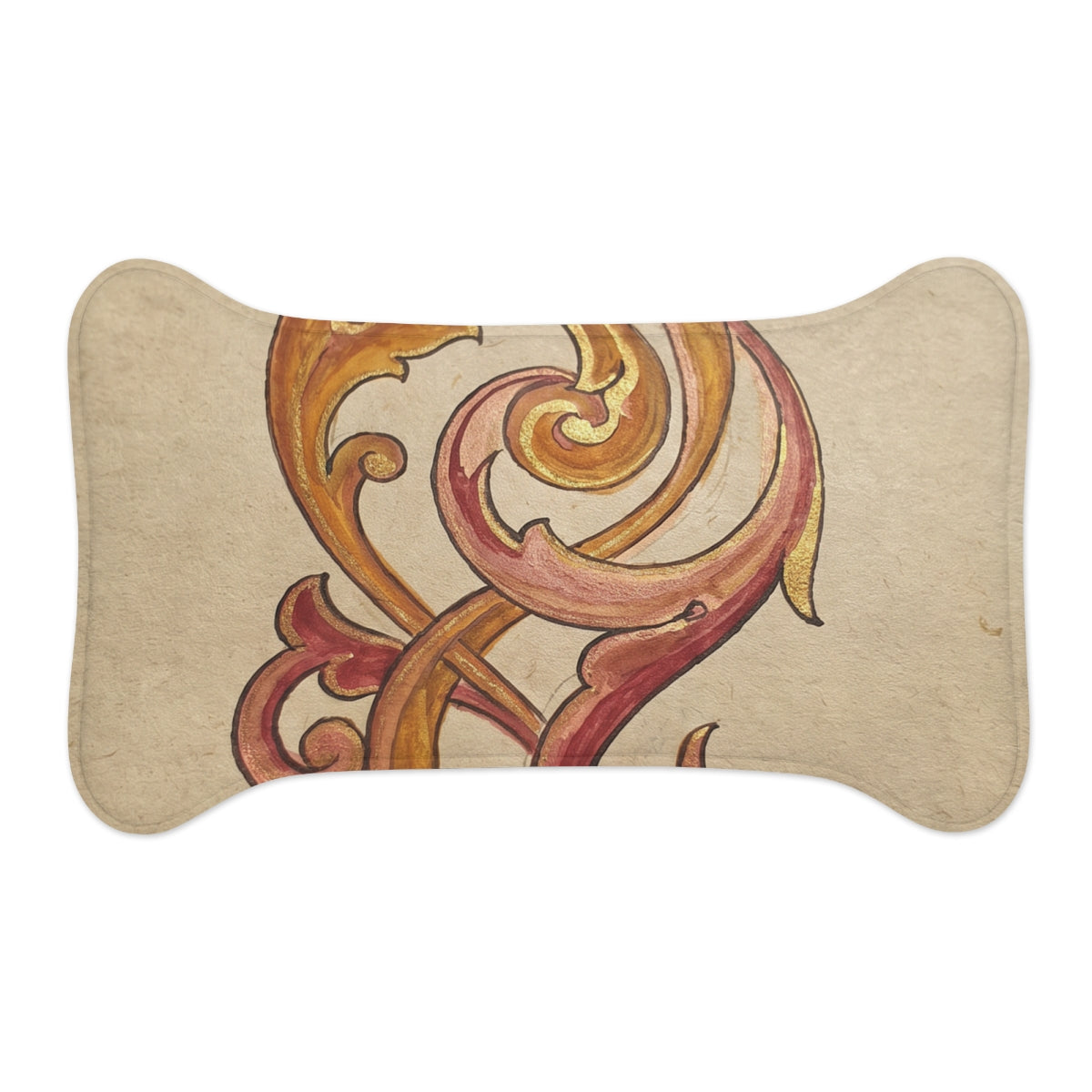 Pet Feeding Mat - Illuminated Scrollwork | Echovira Gallery