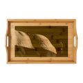 Bamboo Serving Tray - Vintage Persian Lion and Sun Heritage...