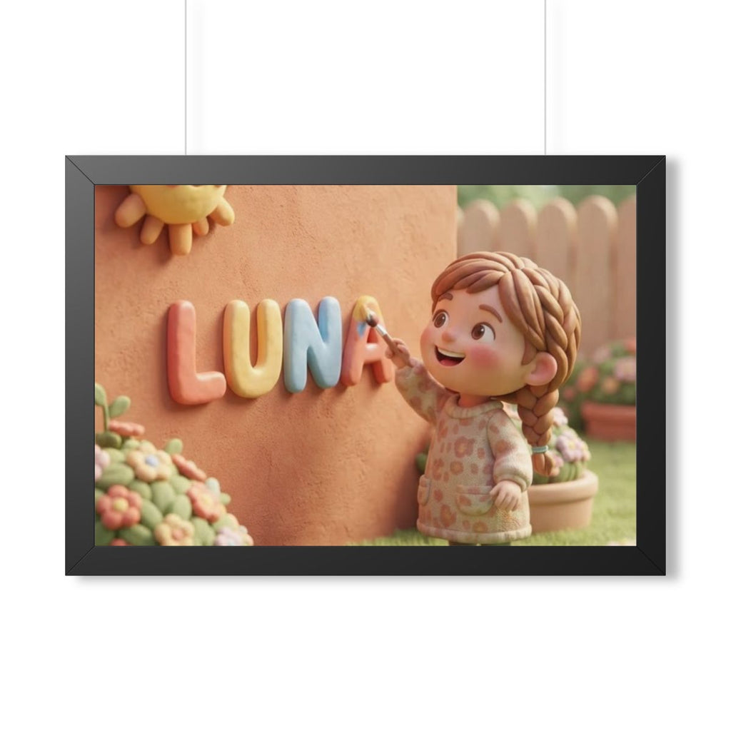 Framed Horizontal Poster - Luna Clay Sunshine — Black... |...