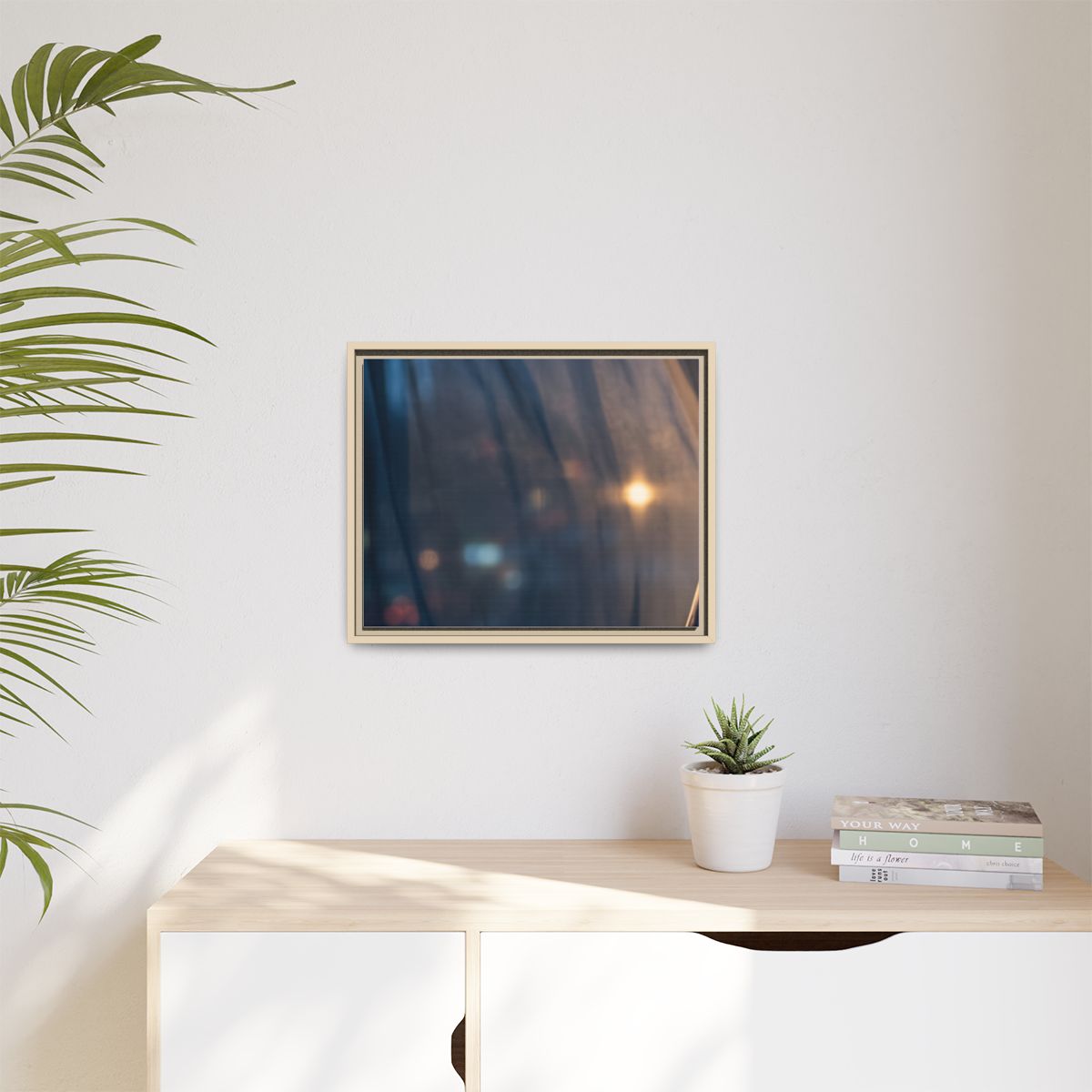 Matte Canvas, Framed - Nocturnal Solitude Silhouette —... |...