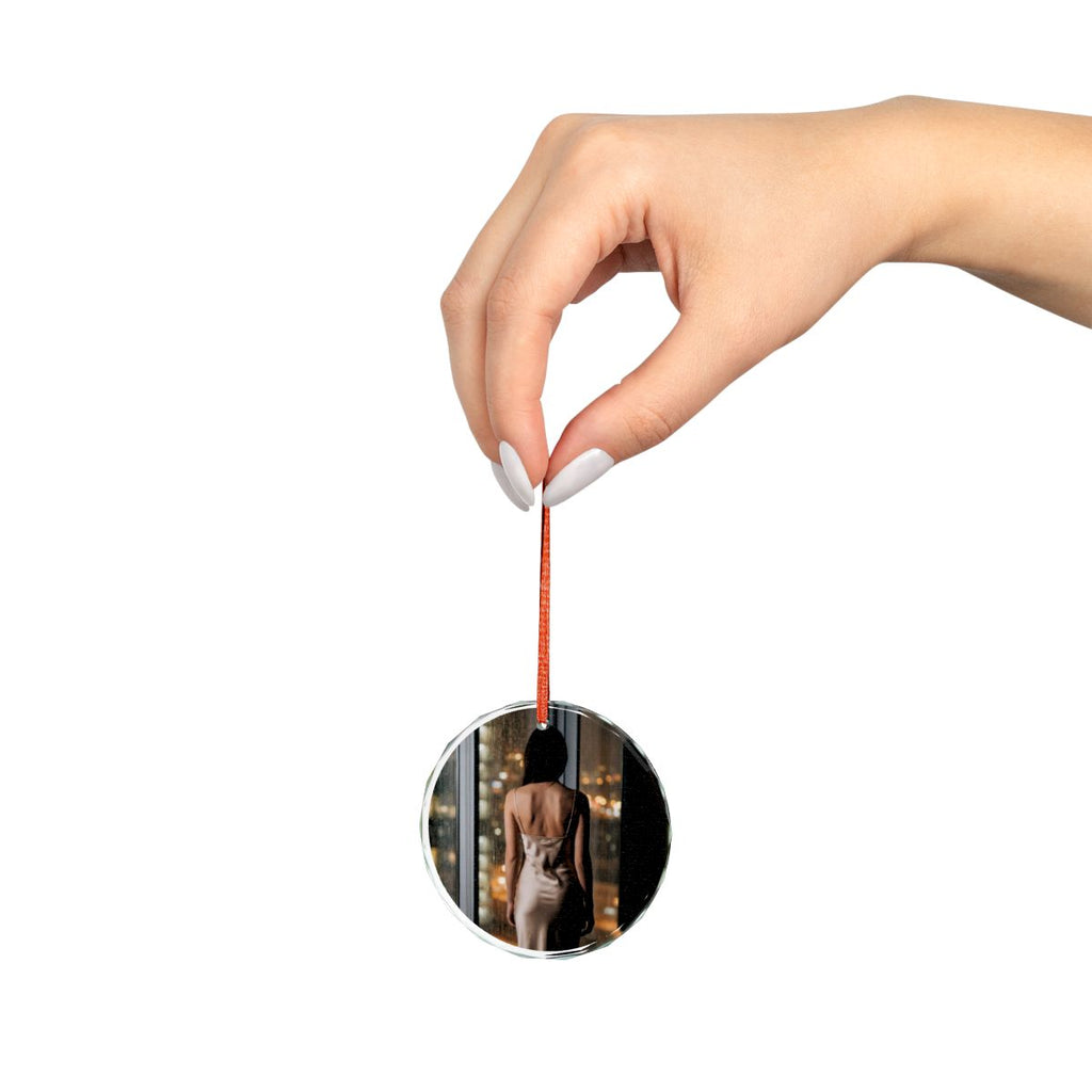 Crystal Glass Ornament - Nocturnal Rain Silk Reverie Fine......