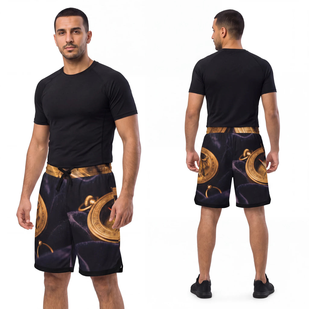 Men's Basketball Rib Shorts Sundial Compass Art