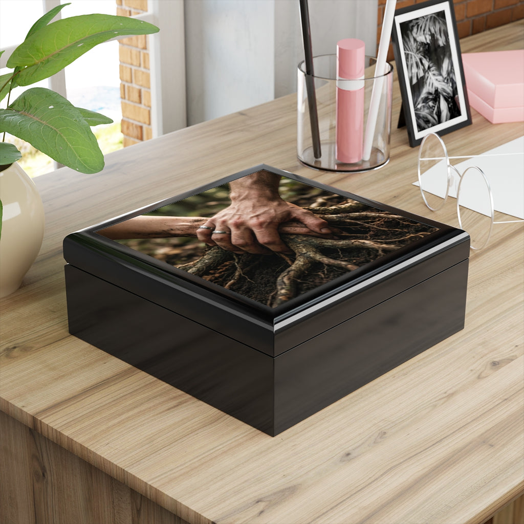 Jewelry Box with Forest Roots Artwork