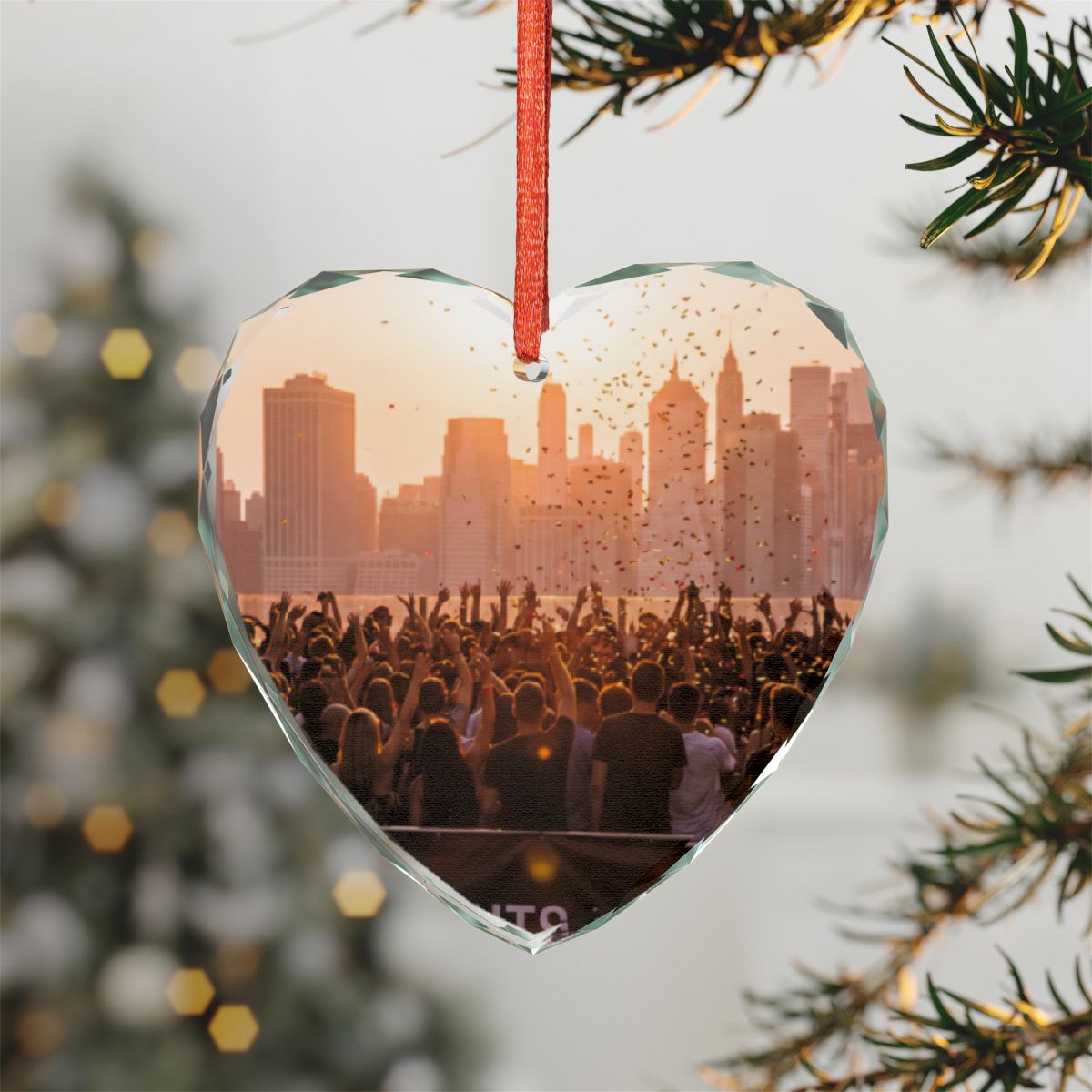 Crystal Glass Ornament - City Lights | Echovira Gallery