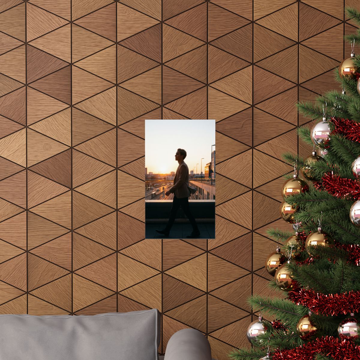 Matte Vertical Poster - Golden Hour Walk (8×10 & 36×54) |...