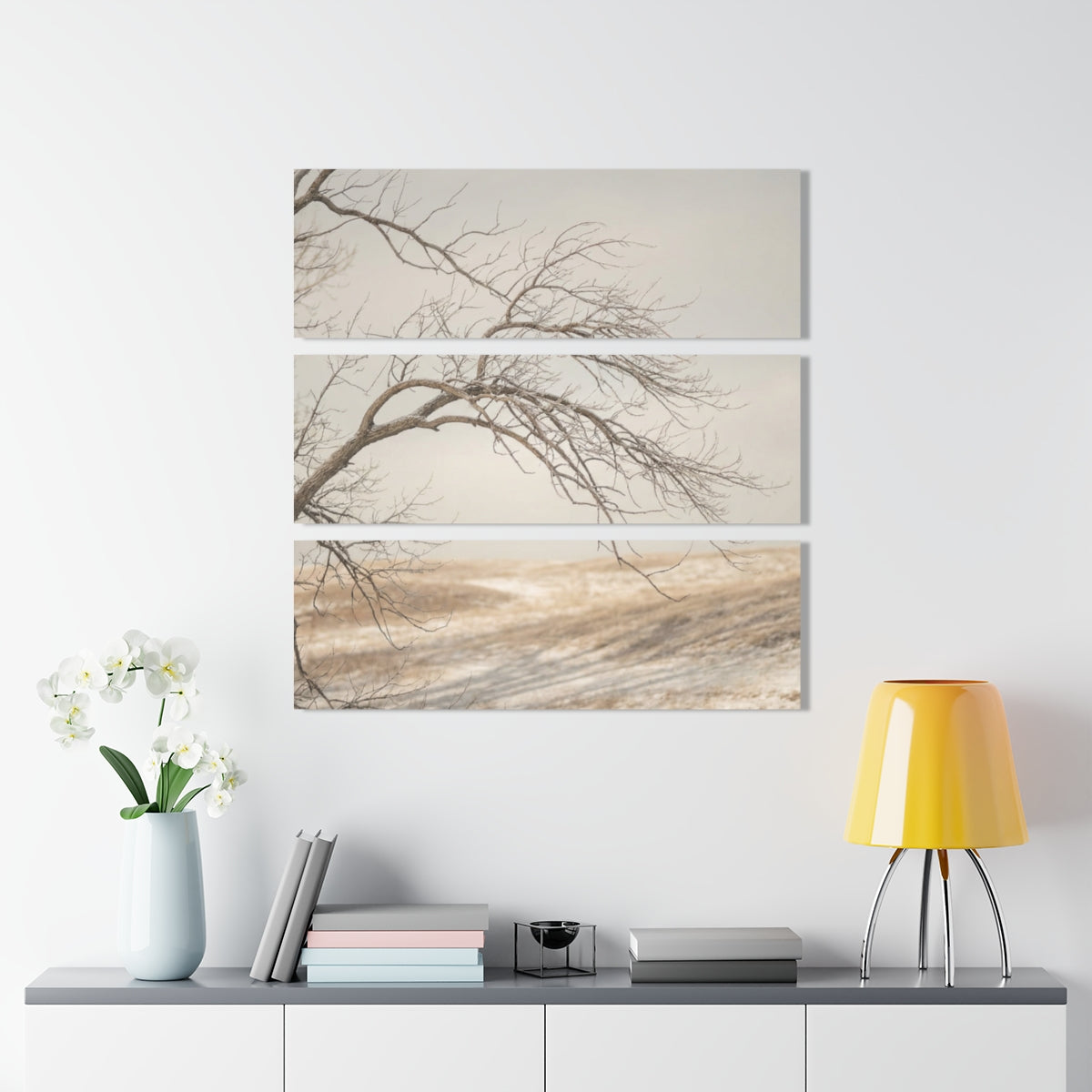Acrylic Triptych Prints - Quiet Snow — Landscape