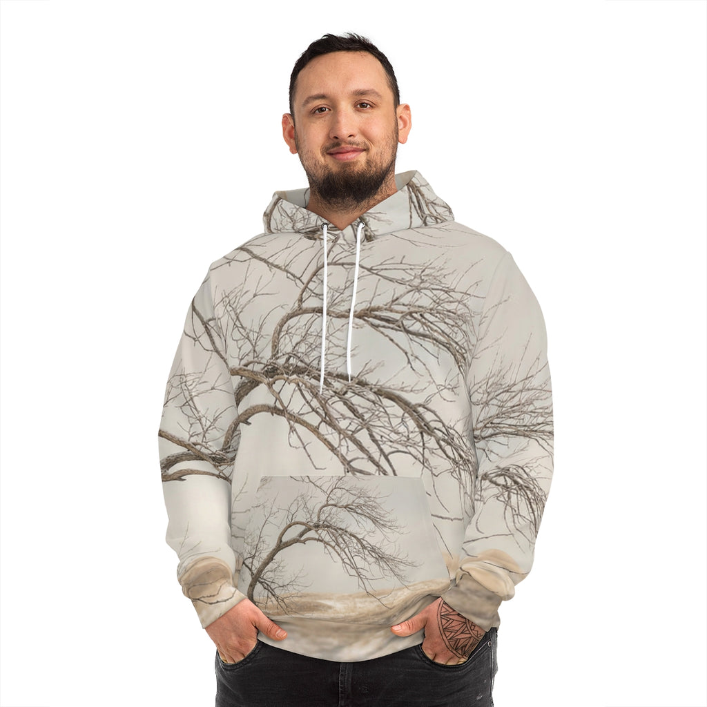 Men's Fashion Hoodie - Silent Branches Winter Landscape Art...