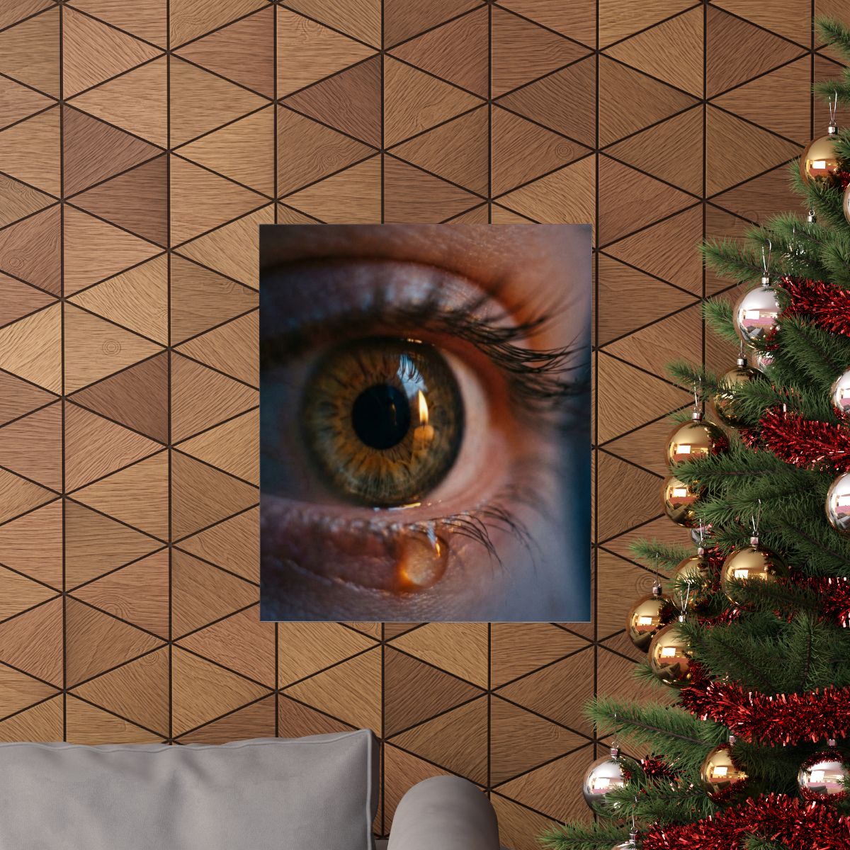 Matte Vertical Posters - Amber Iris Reflection Fine Art... |...