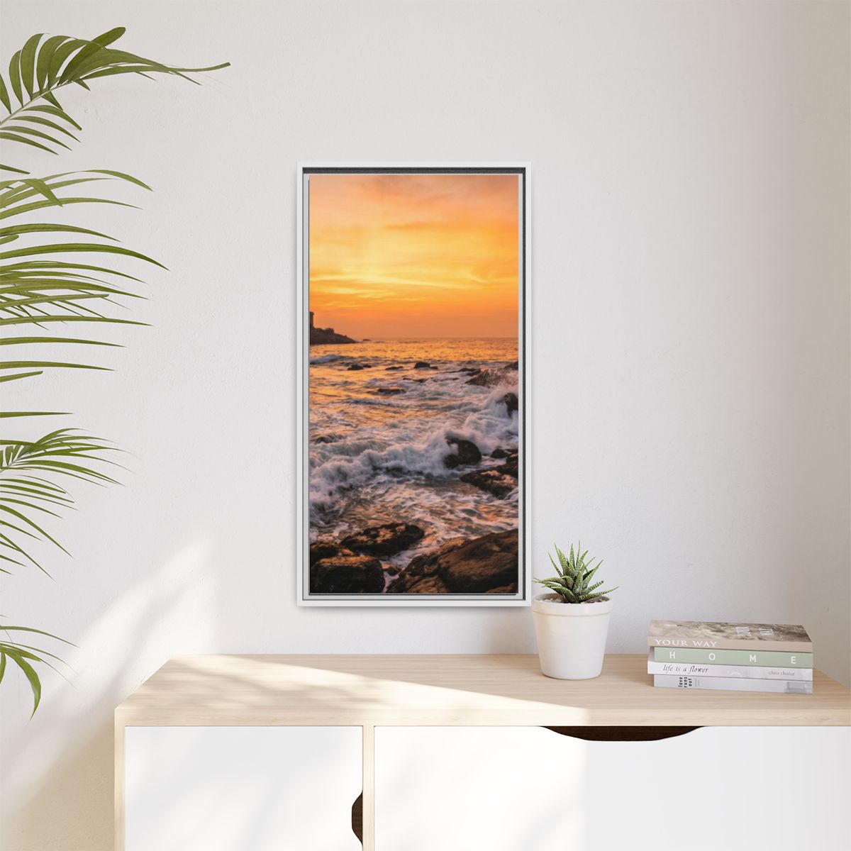 Framed Matte Canvas - Majestic Golden Coast