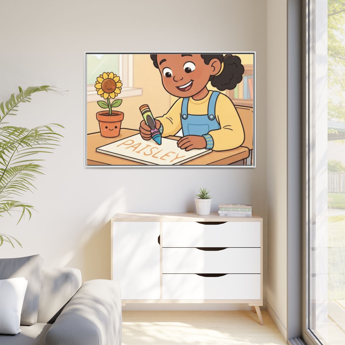 Matte Canvas Framed - Paisley Classroom Joy — White / 1.25"...