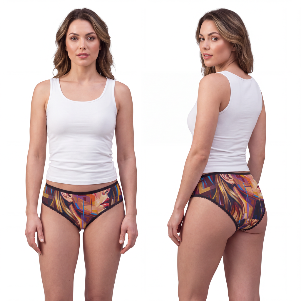 Women's Briefs - Shattered Elegance | Echovira Gallery
